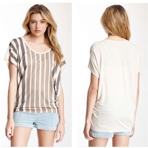 GO COUTURE VINTAGE FRONT GRAPHIC DOLMAN TEE NUDE M